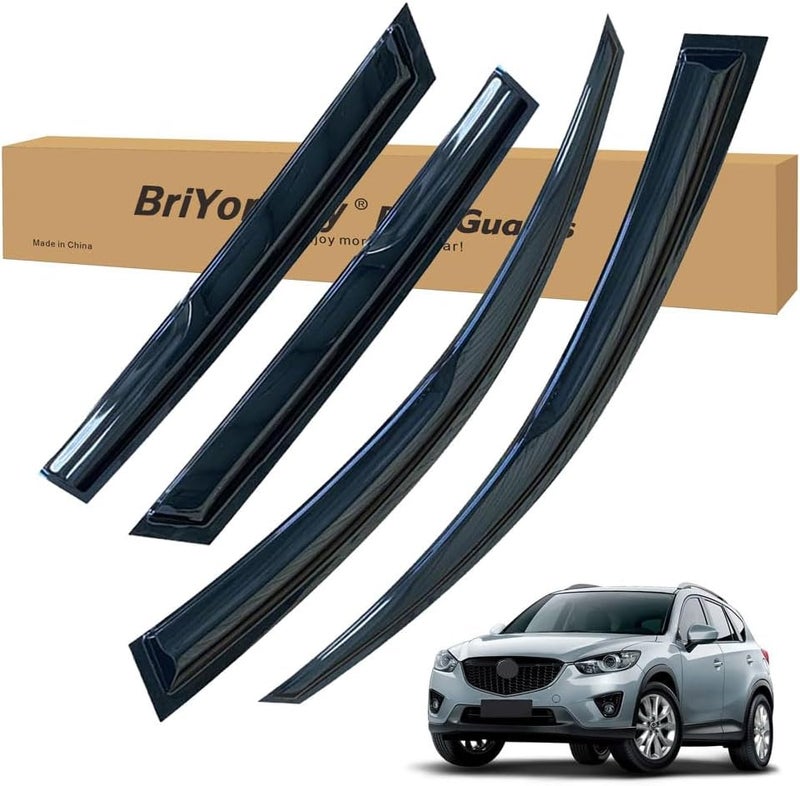 BriYorWay Vent Shades Rain Guards for Mazda CX5 2013 2014 2015 2016 Accessories, for Mazda CX5 Window Deflectors Window Visors - Image 1